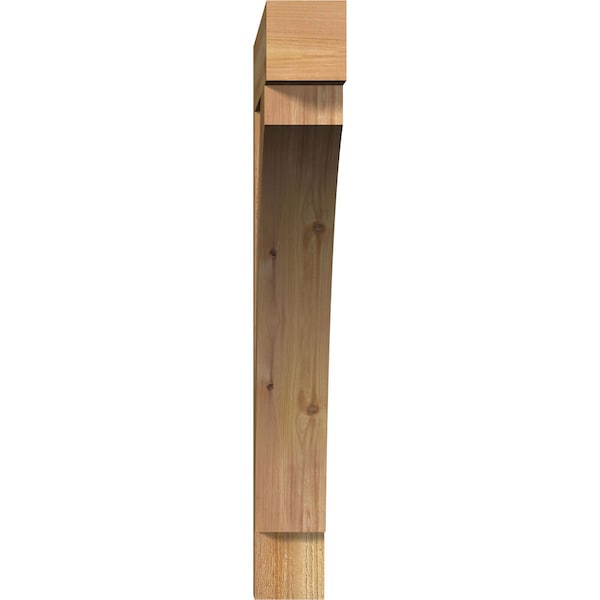 Thorton Block Rough Sawn Bracket, Western Red Cedar, 4W X 32D X 32H